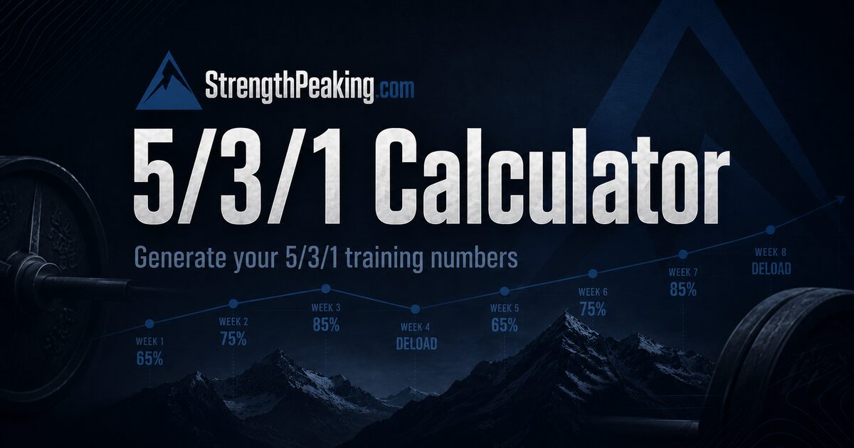 ... 5/31 531 Calculator (5/3/1) | BBB, FSL & Training Max